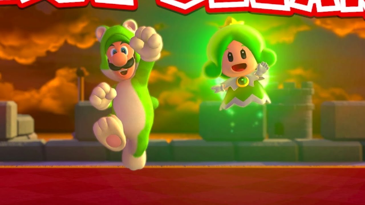 I beat all of world 1 (Super Mario 3D World)