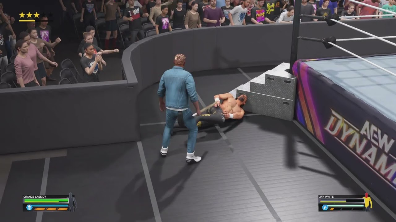 WWE 2K25 AEW Street Fight Orange Cassidy vs Jay White.