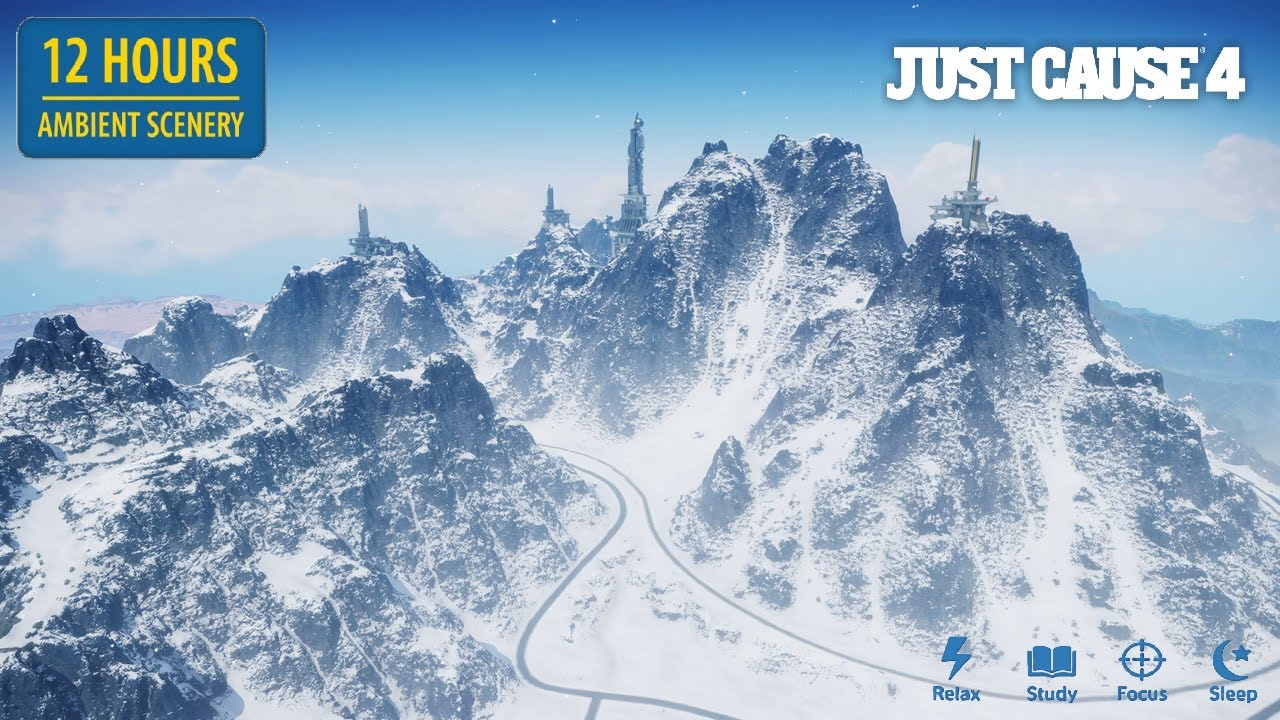 🏔️ 12 ЧАСОВ JUST CAUSE 4: Снежные вершины и горные пейзажи для Фокуса & Сна ❄️