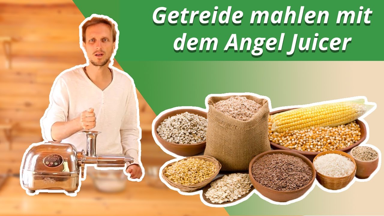 Getreide mahlen mit dem Angel Juicer