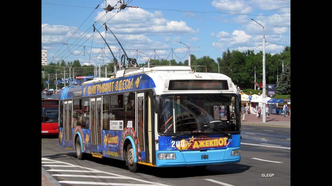 Поездка на троллейбусе БКМ 321 #200  по маршруту 6 в Витебске  (10.06.2021)