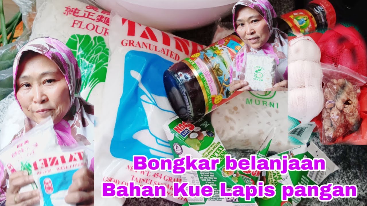 Mba Tkw pulang belanja goes sepeda, Bongkar Belanjaan Bahan Buat Kue Lapis