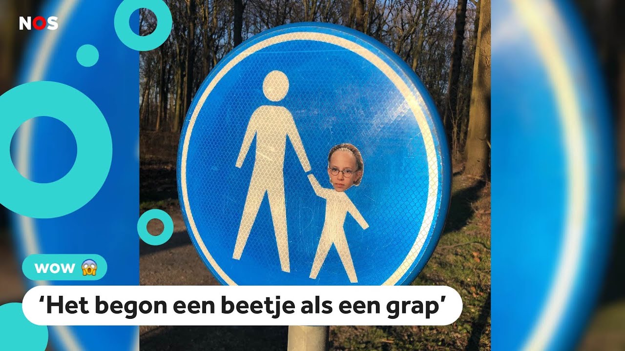Schoolfoto van Dorien (13) hangt op verkeersborden over de hele wereld