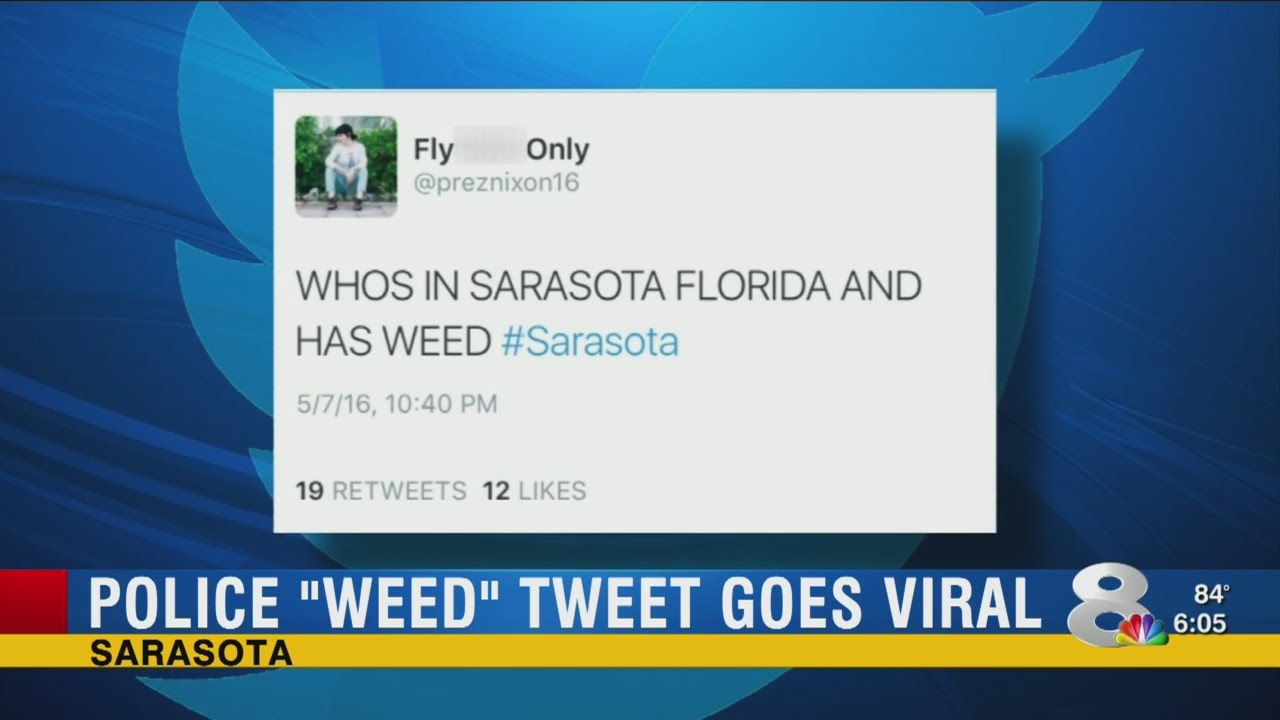 Sarasota Police response to weed tweet goes viral