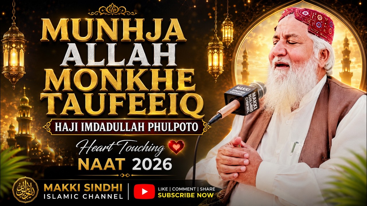 Munhja Allah Monkhe Taufeeq | Haji Imdadullah Phulpoto | Heart Touching Naat 2026