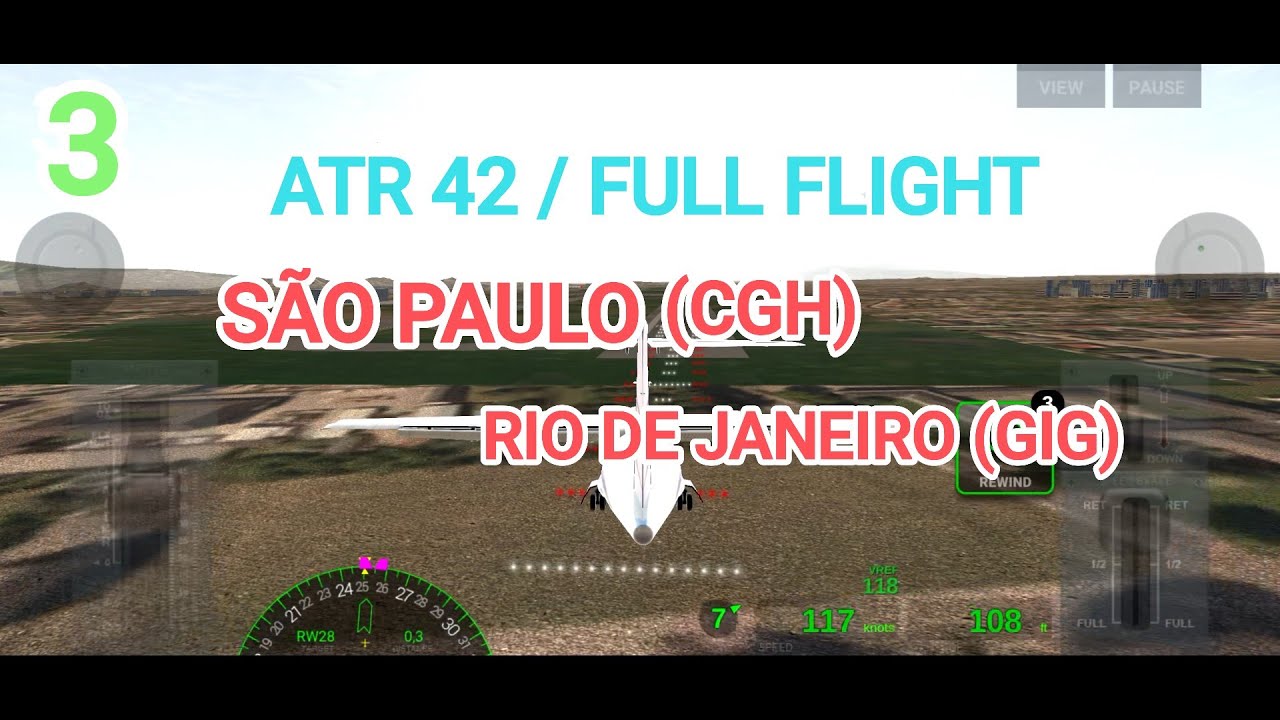 ATR 42/ SÃO PAULO (CGH)- RIO DE JANEIRO (GIG)  FULL FLIGHT / AIRLINES COMMANDER