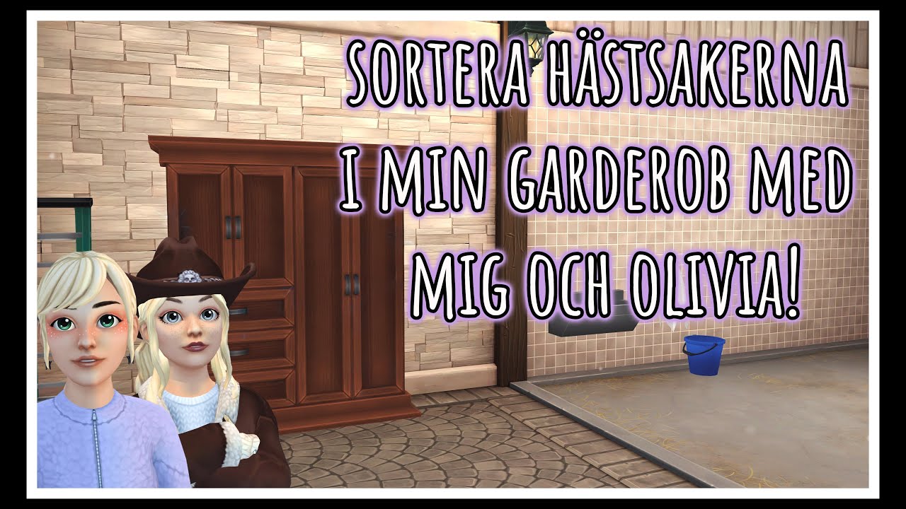 Sortera hästsakerna i min garderob med mig och Olivia!