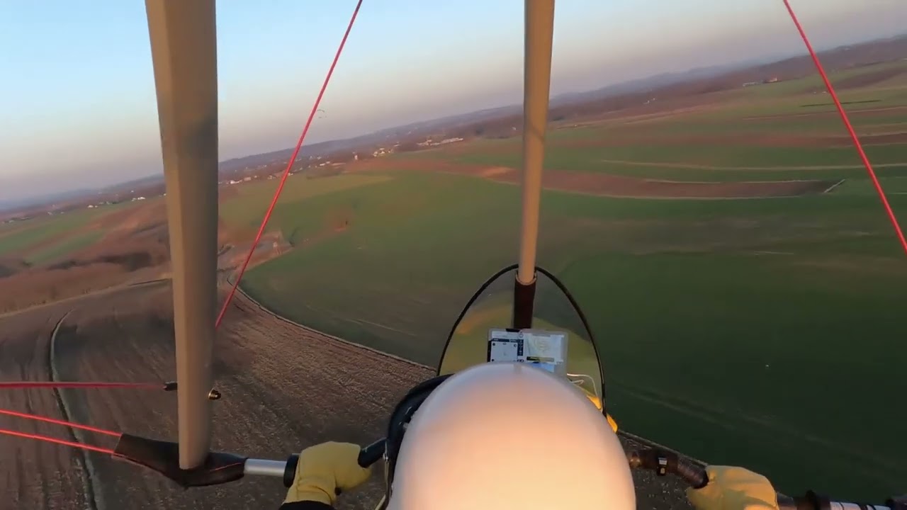 Lot motolotnią Skypper Bionix X2. Lądowisko Zator. 21.03.2025