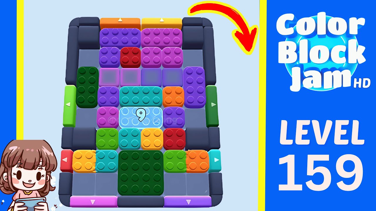 Color Block Jam Level 159 Solution Walkthrough