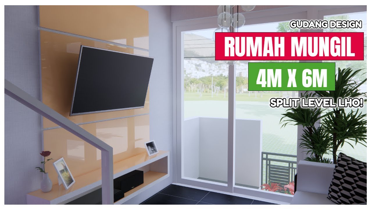 Desain rumah 4x6 split level - rumahnya jadi kerasa lega