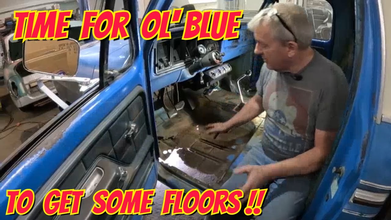 Старый синий получает новый пол!! Зимняя защита кузова Ford F100 1974 года выпуска.