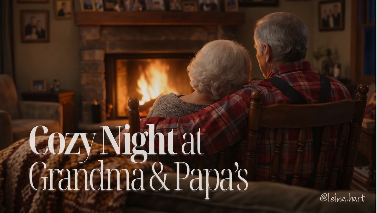 An Evening at Grandma & Papa’s House | Cozy Fireplace & Gentle Classical Music (1 Hour)