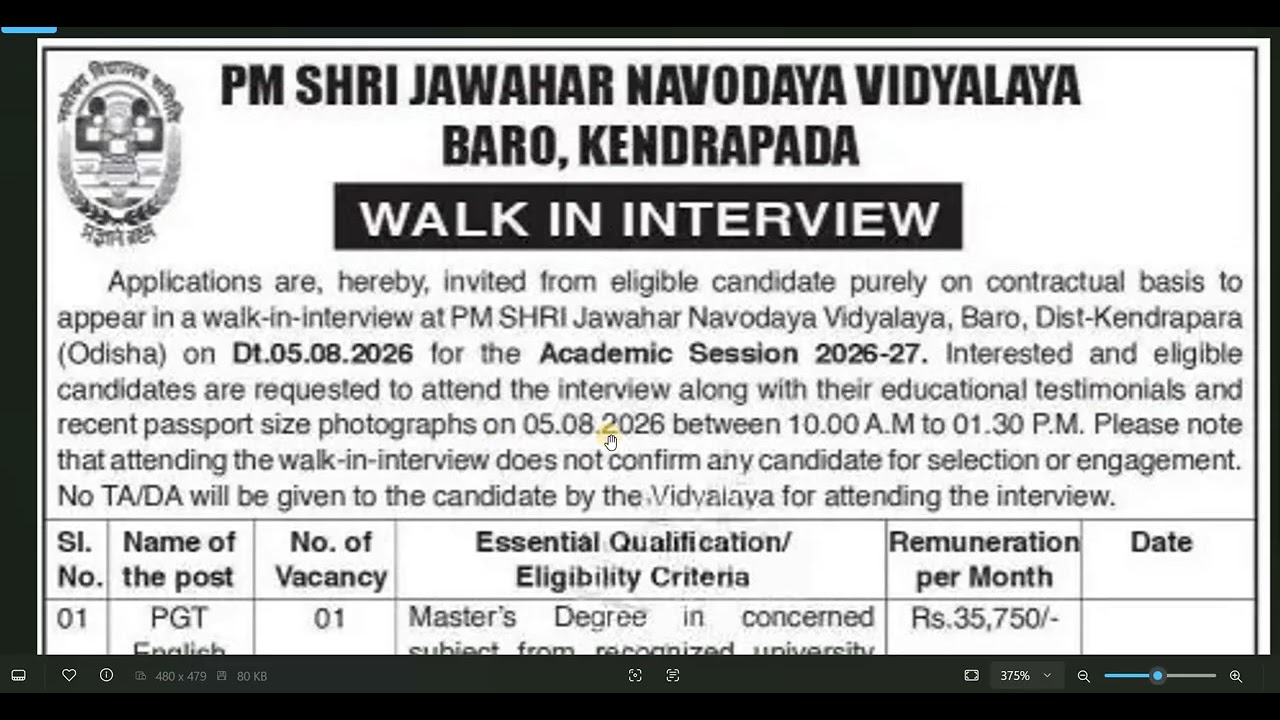 NO CTET, NAVODAYA GUEST TEACHERS VACANCY 2026, AGE 21 - 50 Yrs