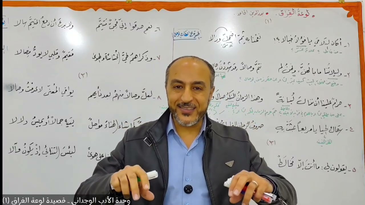 وحدة الأدب الوجداني ـ قصيدة لوعة الفراق (١)