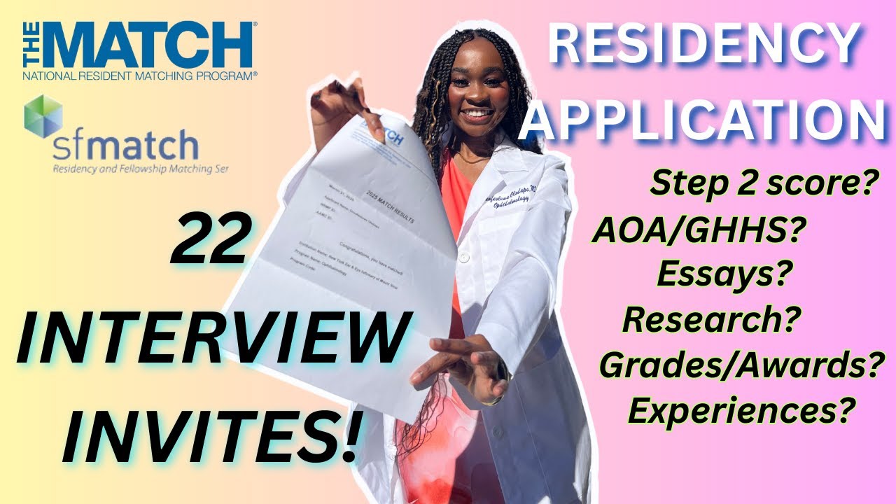 My ENTIRE Residency Application (ERAS & SF Match) that got me 22 INTERVIEW INVITES | Ophthalmology