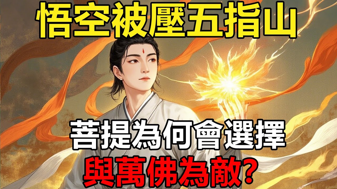 悟空被壓第十日，如來閉關時被神秘劍意貫穿胸膛。萬佛之祖看著虛空中青衣背影，眼神複雜：菩提，你真要為這孽障與萬佛為敵？【佛學|神話傳說|故事|悟空|西遊】