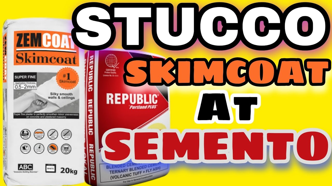 PAANO MAG STUCCO GAMIT ANG SKIMCOAT at SEMENTO