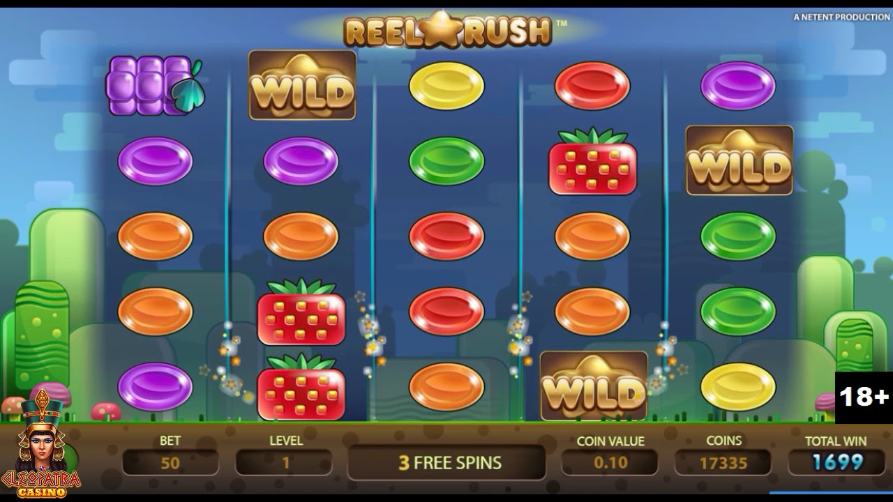 Reel Rush Slot Machine Game Bonus Free Spins - NetEnt Slots
