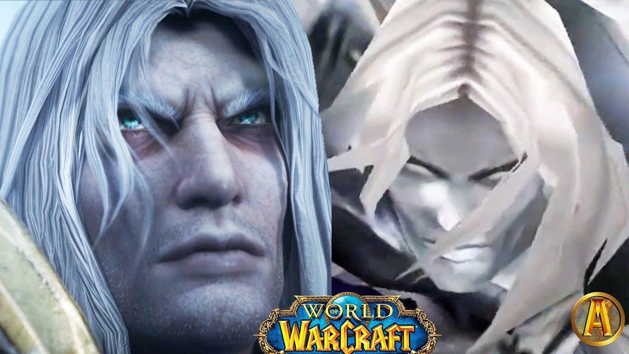 Arthas vs Illidan Cinematic: Original vs Remastered - Arthas Ascends Frozen Throne [Warcraft 3 End]