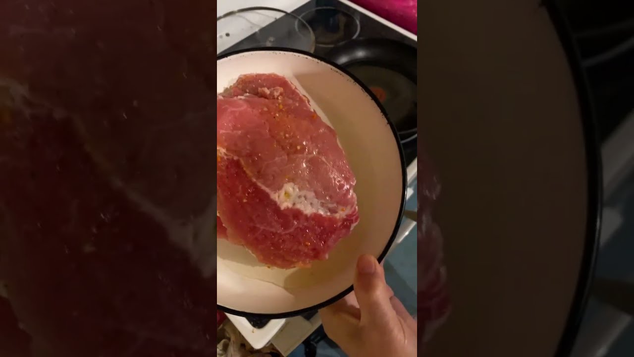 Frying schnitzel