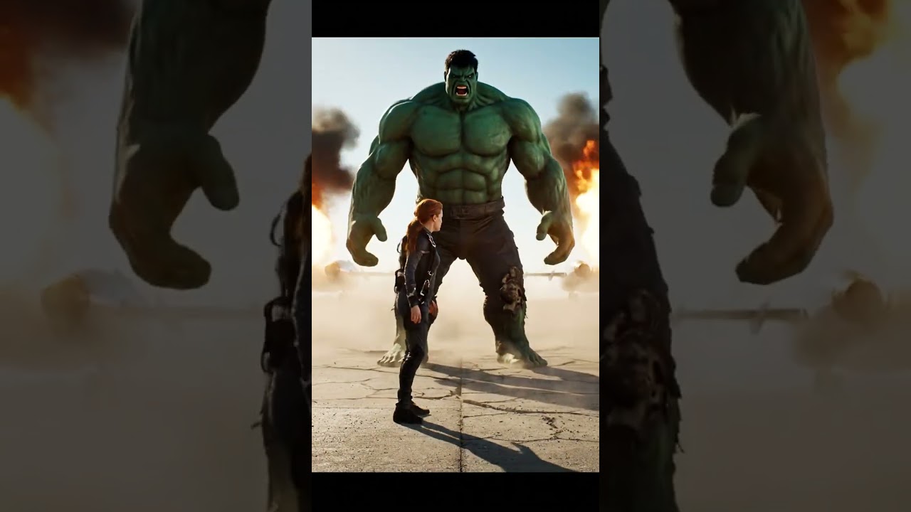 |HULK Destroys Jet During Fight with Scarlett Johansson 💣 (8K Ultra Real) Ai Marvel Cinematic