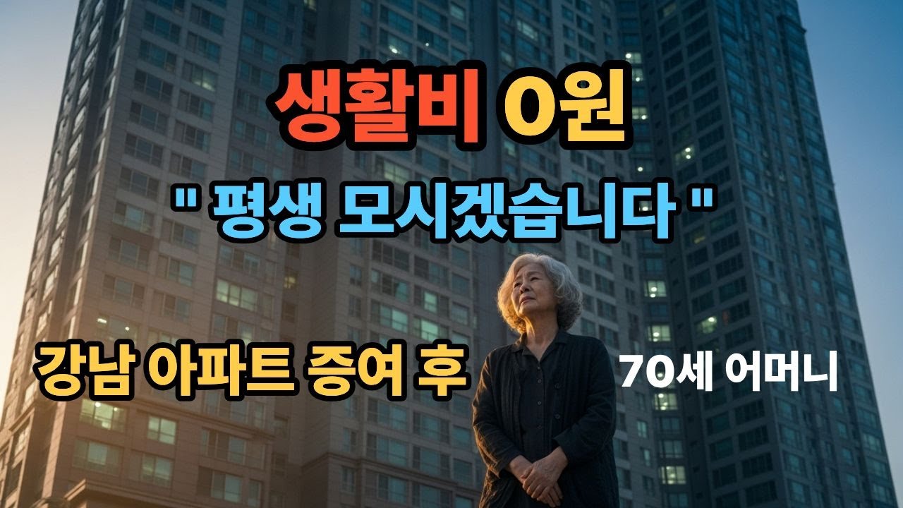 강남 아파트 증여 후 '생활비 0원' 통보한 아들... 8평 쪽방에 버려진 70세 어머니 실화