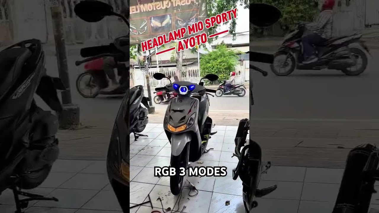 Ayoto headlight rgb color Bluetooth 3 modes for mio sporty/soulty #miosporty #miosoulty #mio #yamaha