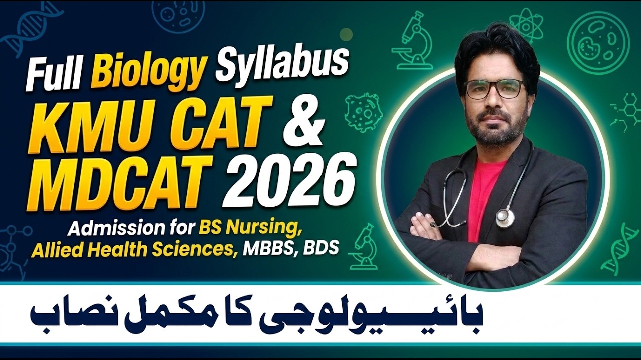 Biology Syllabus for KMU CAT & MDCAT 2026 | All Topics Covered | Home of Biology
