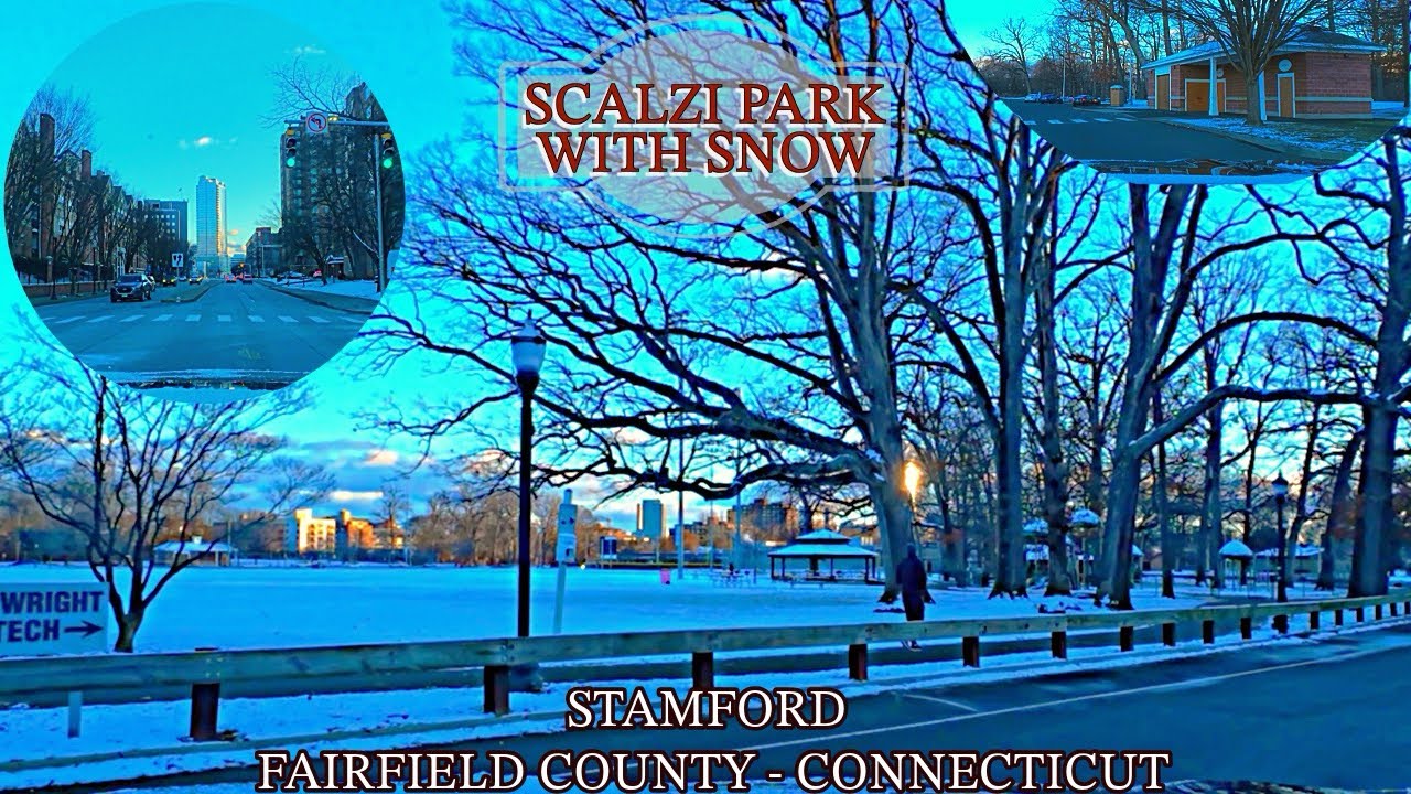 Scalzi Park with Snow | Stamford | Connecticut 4K [New England]