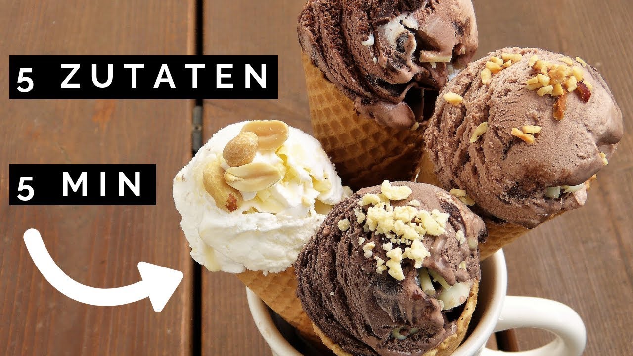 GEILSTES Schokoladeneis selber machen I OHNE Zucker, Sahne, Ei, Gluten I mit und ohne Eismaschine