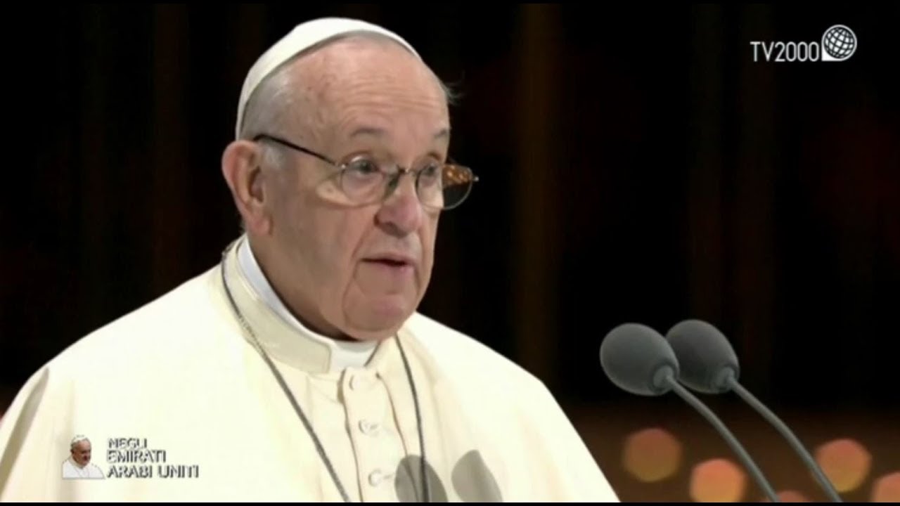 Abu Dhabi, discorso di Papa Francesco all'Incontro Interreligioso presso il Founder’s Memorial