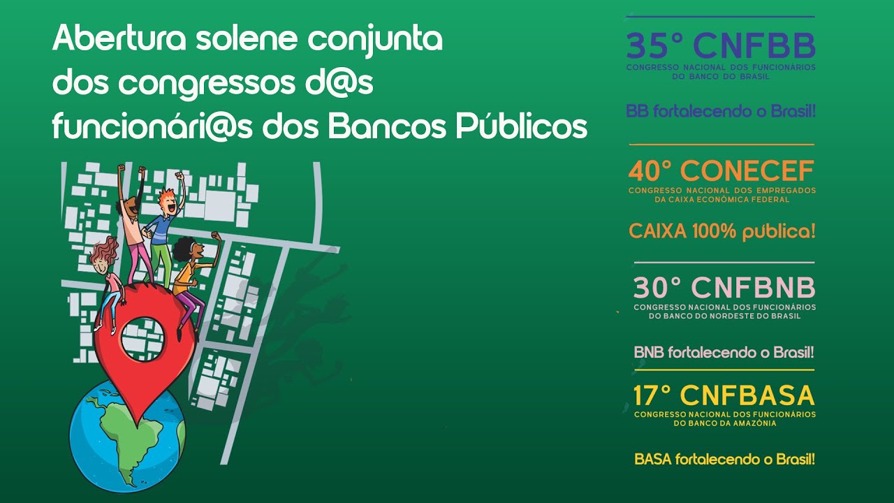 TV Contraf | Abertura solene conjunta dos congressos dos(as) funcionários(as) dos Bancos Públicos