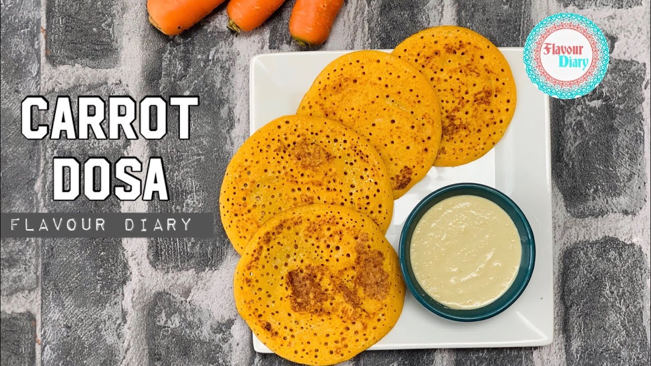 Carrot Dosa Recipe| Easy Indian Breakfast | Savoury Pancakes