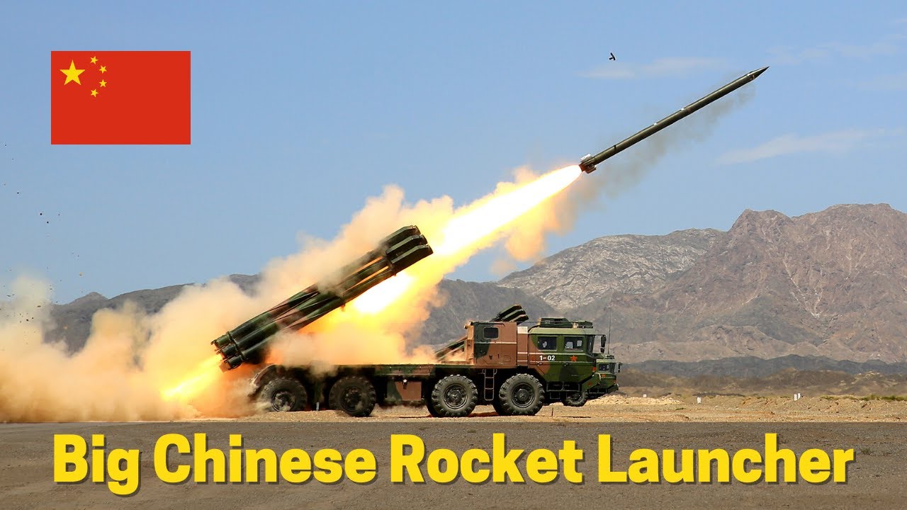 Biggest Chinese Army rocket launcher PHL-03, sending 280kg warhead to 60km away with high accuracy