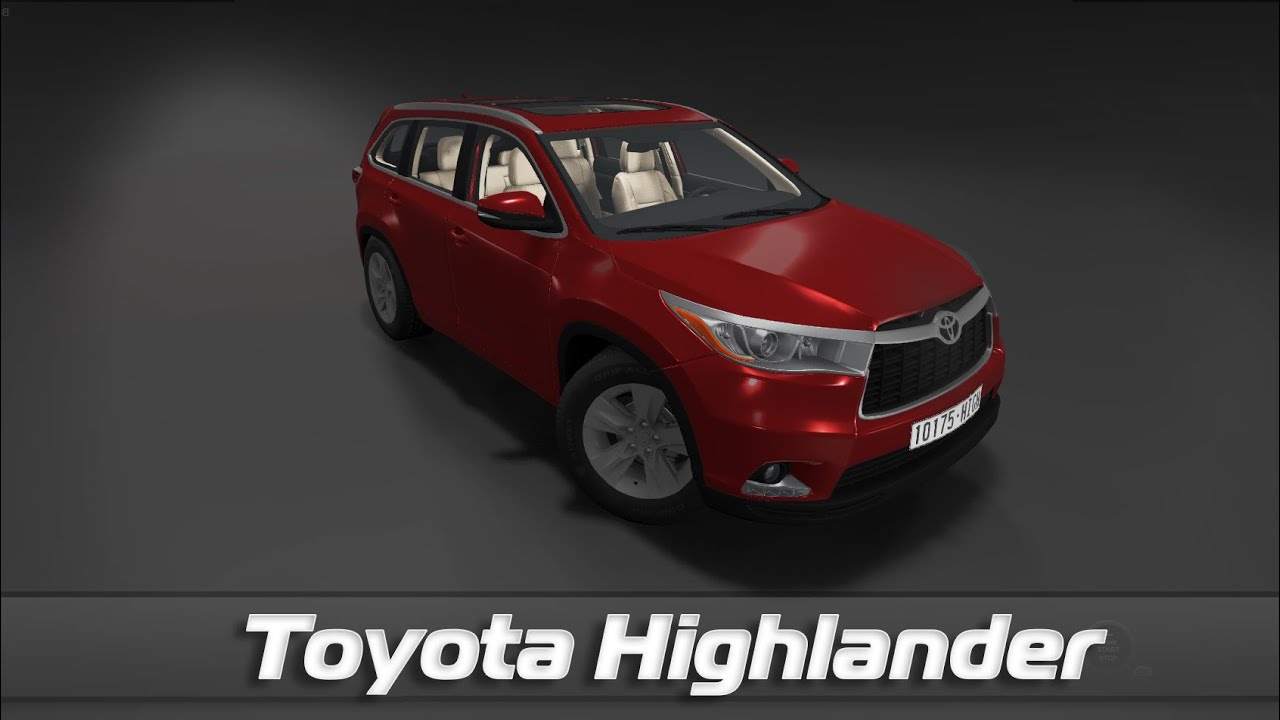 Мод Toyota Highlander для BeamNG.drive