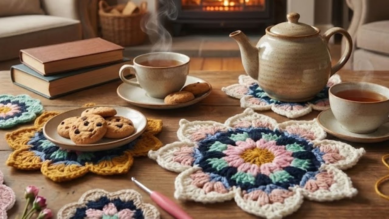 STOP Buying Coasters! 🛑 Crochet This STUNNING Flower Motif Instead ✨