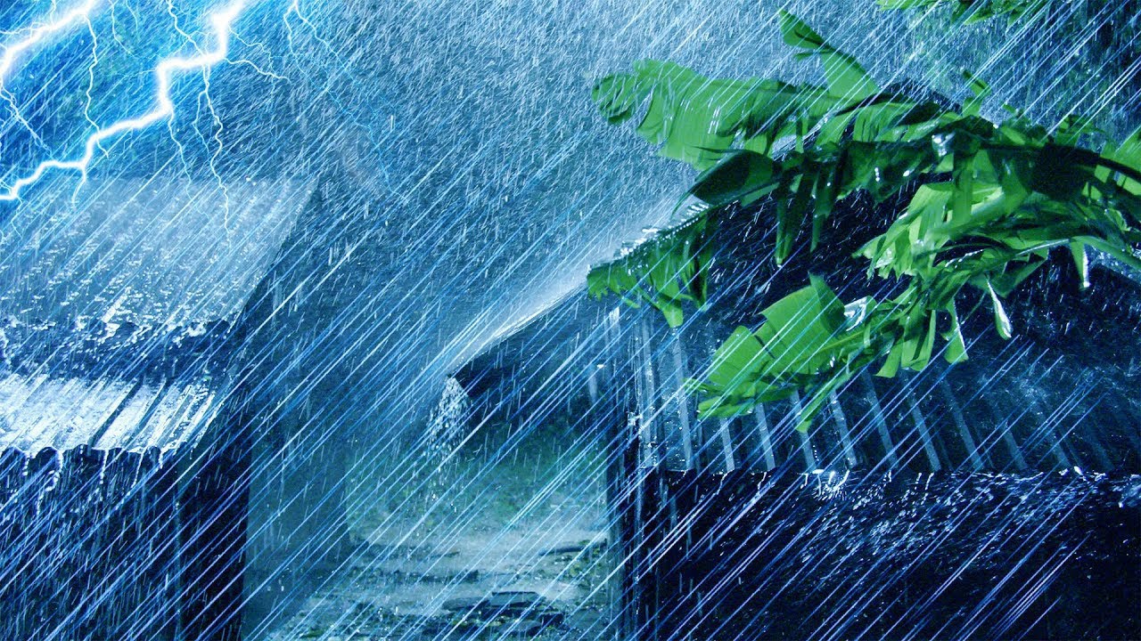 🔴 Heavy Rain & Thunderstorm 24/7 | Fall Asleep Fast, Beat Insomnia, Relaxing Rain Live