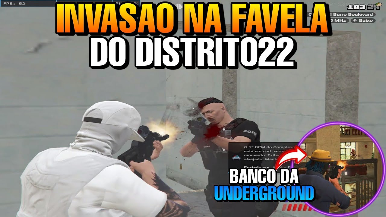 INVAS&Atilde;O NA FAVELA DO DISTRITO22 ! F DISTRITO22 ? BANCO DA UNDERGROUND! | COMPLEXO CLIPES 2.0