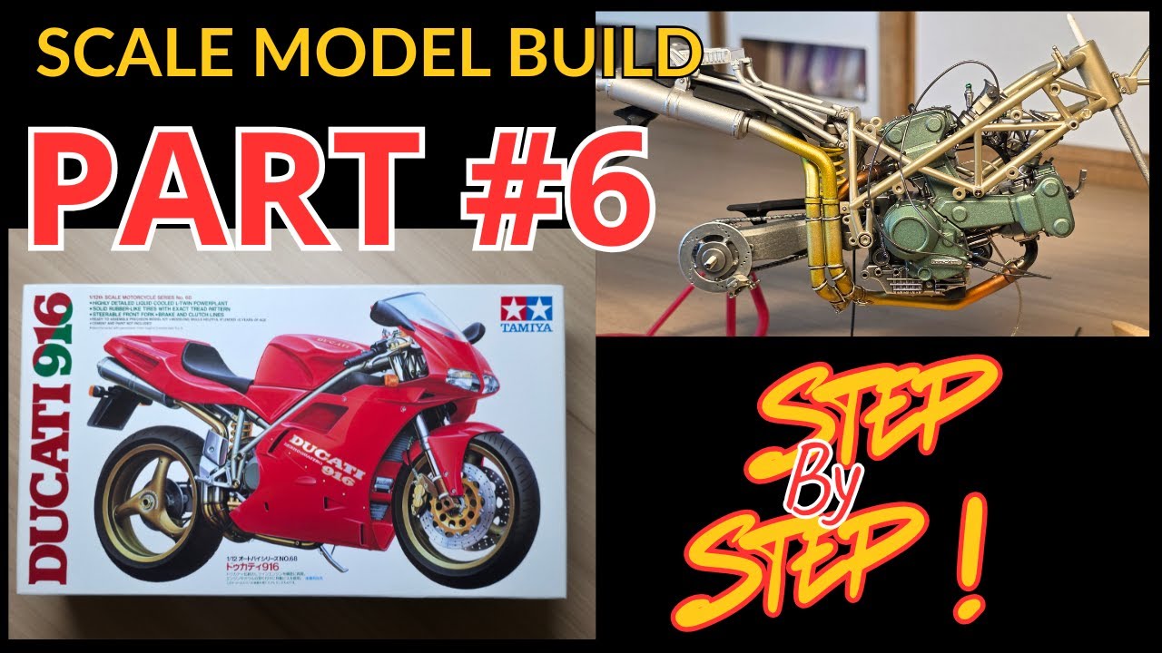 Ducati 916 Tamiya 1/12 ème - Montage Maquette Moto - Construction étape par étape - Partie 6