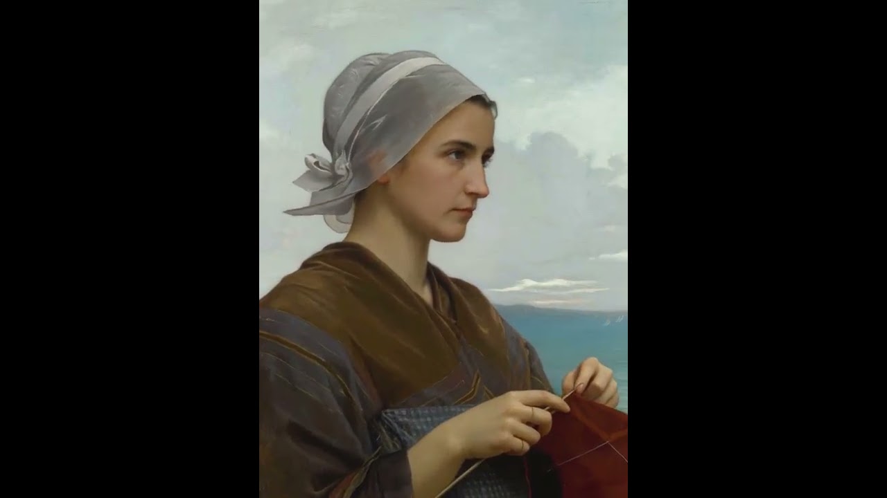 William Bouguereau | Tricoteuse Bretonne, 1871 #youtubeartist #painting #tuttart