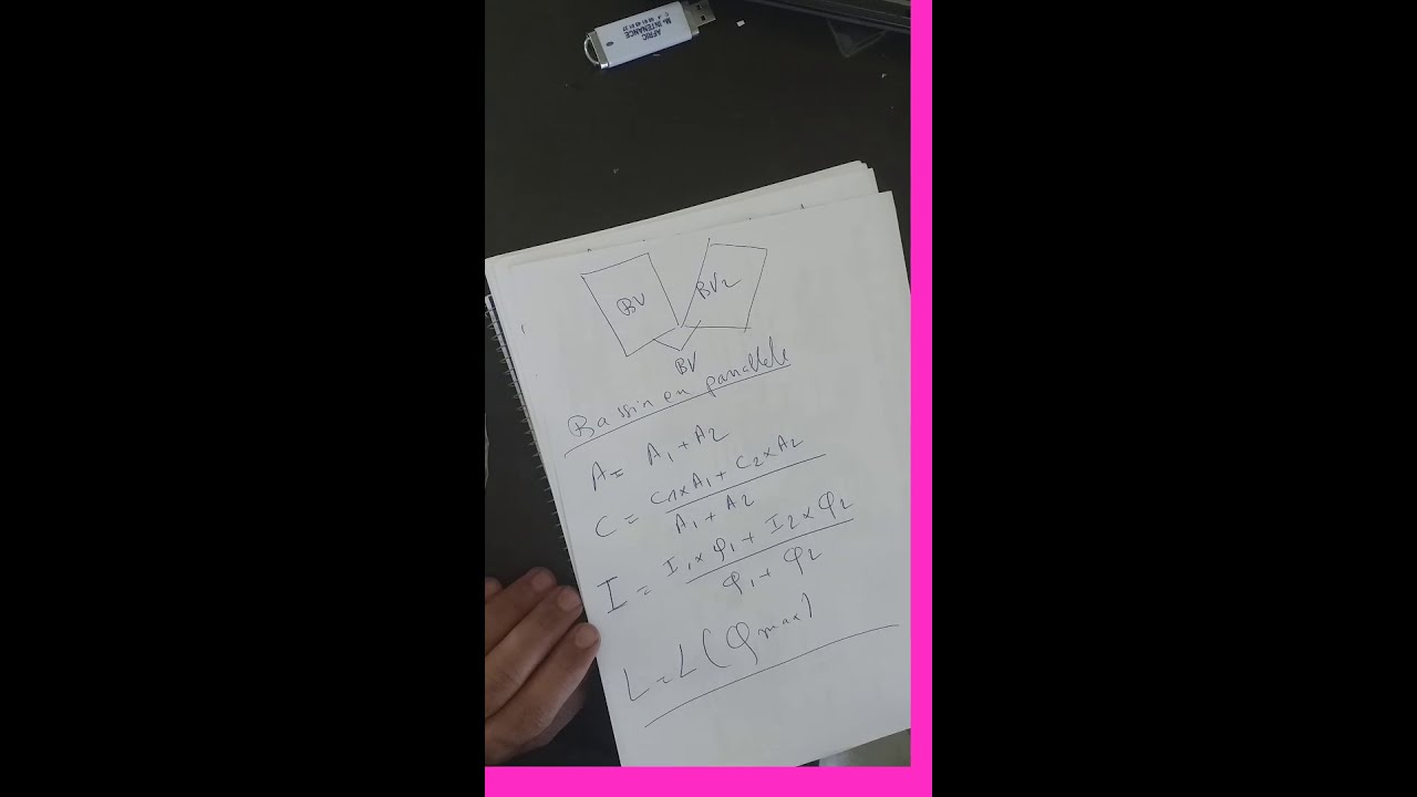Calcul le débit et assemblage eaux  pluvial  bassin versant   méthode de caquot