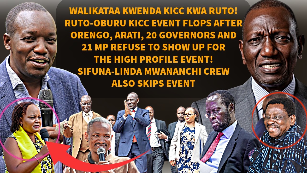 DRAMA AS RUTO-OBURU KICC EVENT FLOPS AS ARATI, ORENGO 20 GOVERNORS, 21 MPS REFUSE TO SHOW UP AT KICC