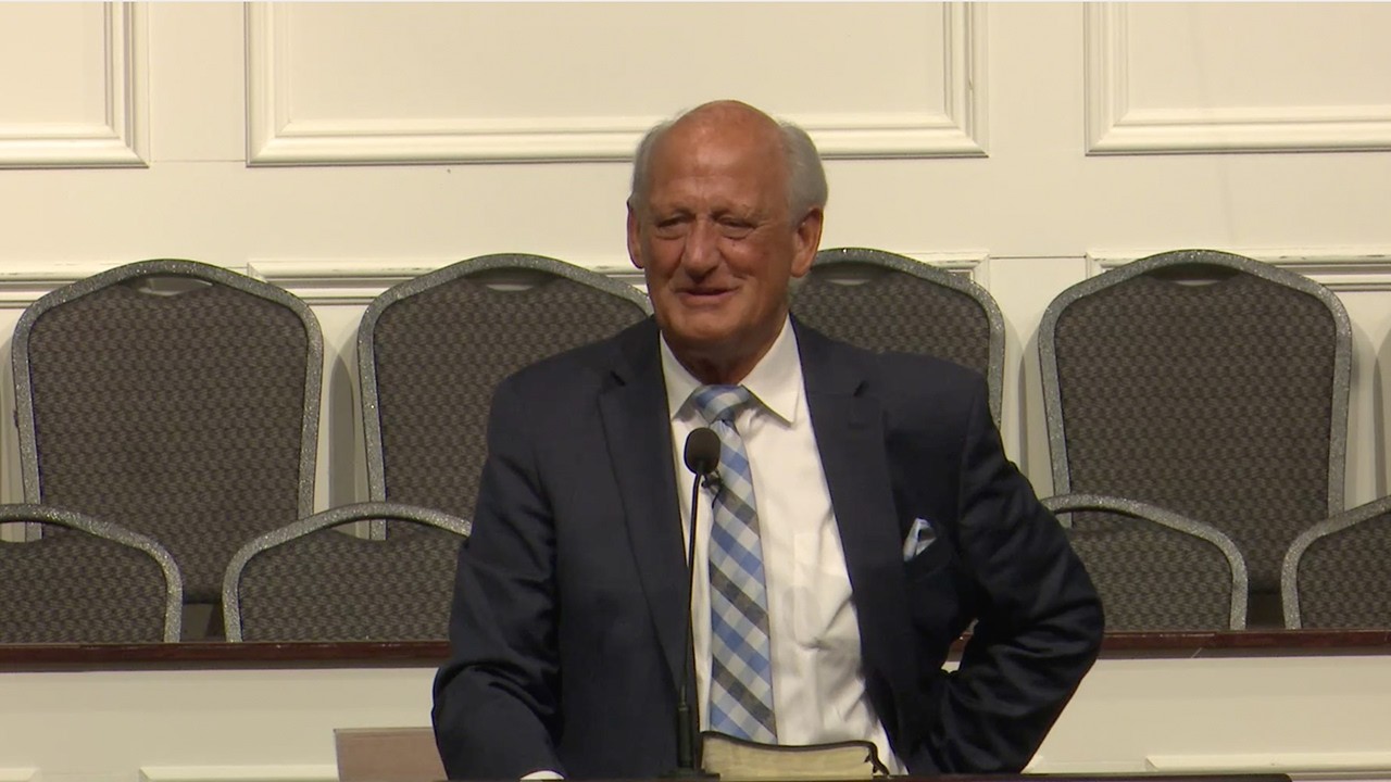Dr. Jack Trieber preaching 