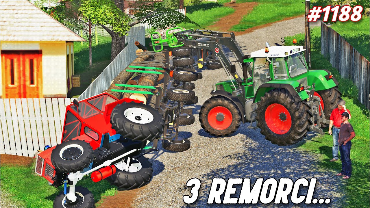 Ролевая игра на Думешти ///Я ПЕРЕВЕРНУЛСЯ С 3 ДЕРЕВЯННЫМИ ПРИЦЕПАМИ [1188]-Farming Simulator 19