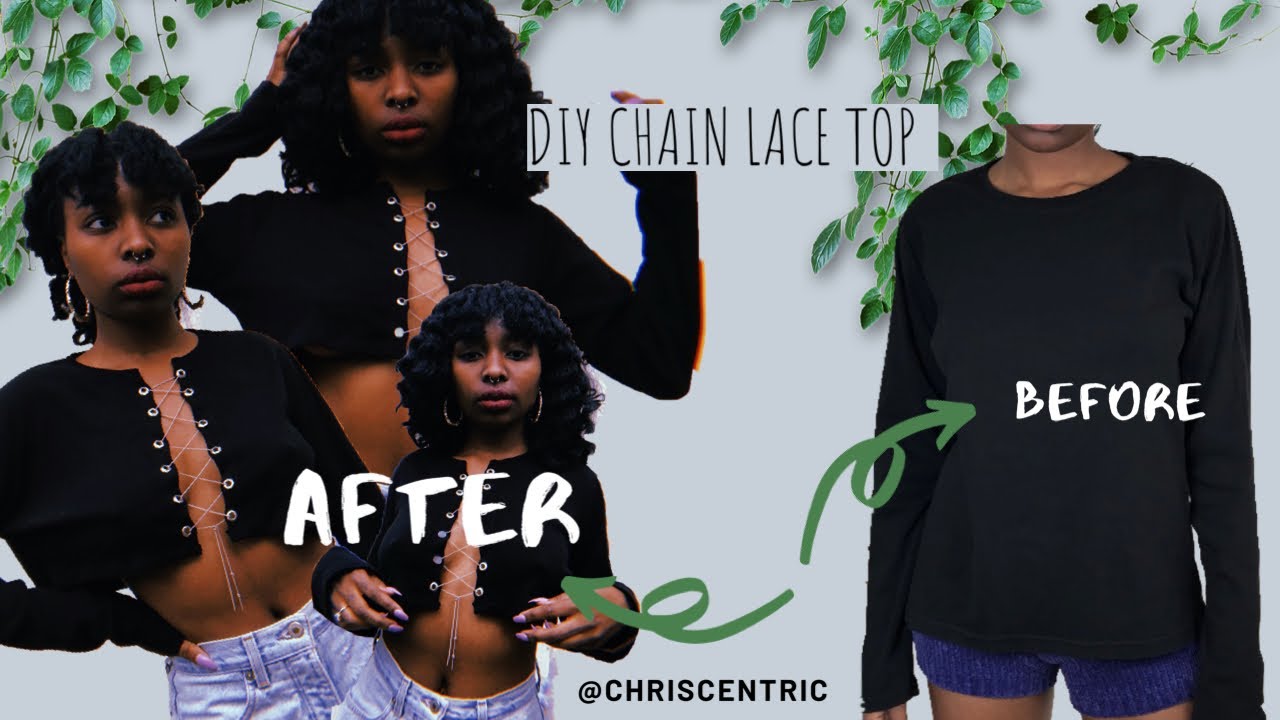 DIY Chain Lace Up Top | THRIFT FLIP