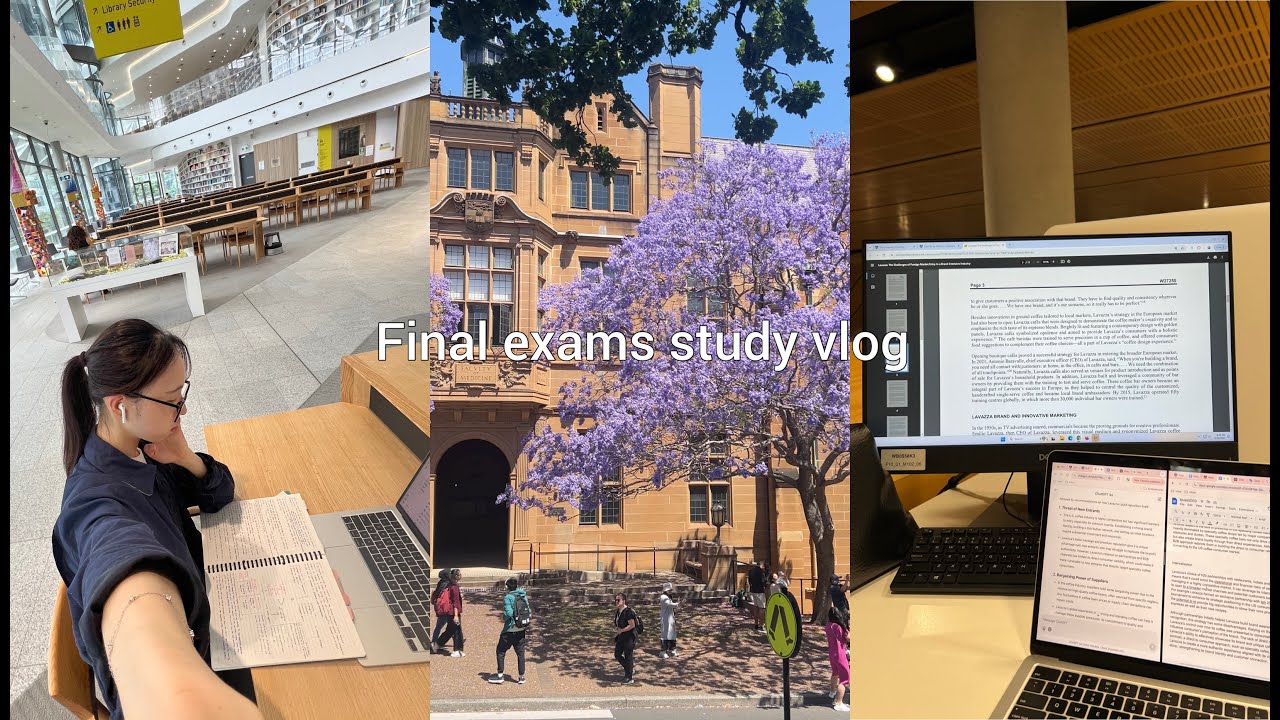 🇦🇺📚Final exam week vlog, studying 30hrs, Jacaranda season