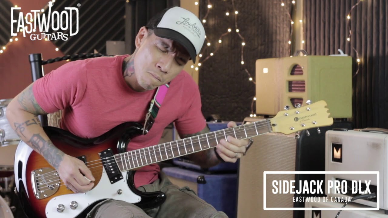 Eastwood Sidejack Pro DLX demo - Mosrite style guitar