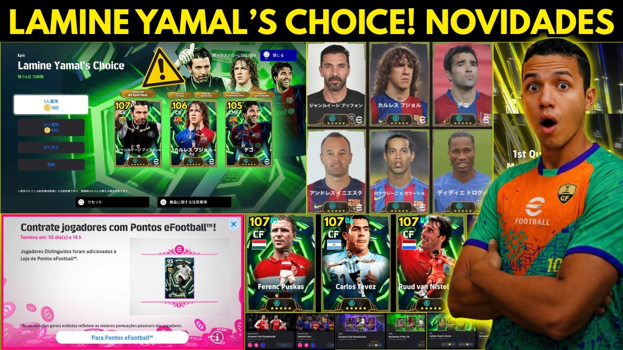 YAMAL CHOICES 😱 JOGADOR NA LOJINHA, ATUALIZA&Ccedil;&Atilde;O , NOVIDADES eFootball 2026