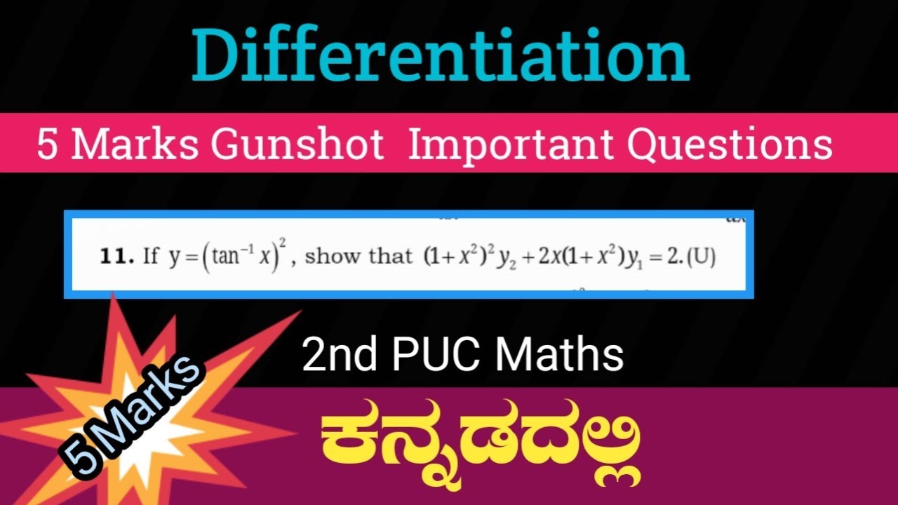2nd PUC Maths Exam 2024 |Differentiability | Important Questions 2024 9 January 2024