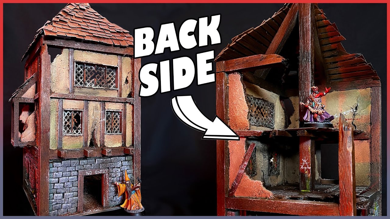 RUINED! Tabletop Terrain House for FROSTGRAVE, D&D, MORDHEIM!